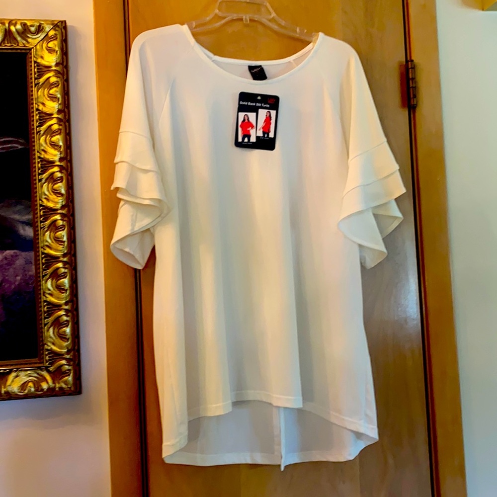 Extra large cream color solid tunic by lildy